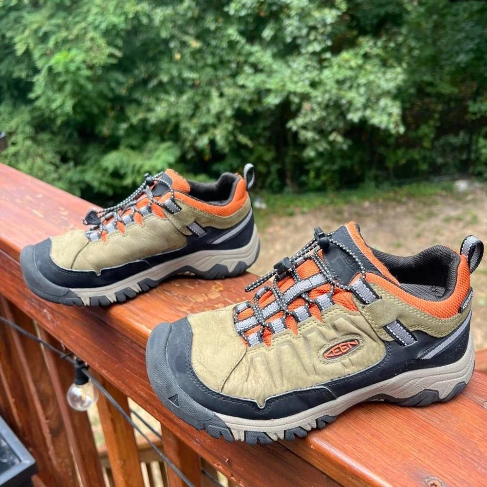 Keen Youth 2 Waterproof Targhee IV Hiker Bison Brindle Orange Boots